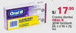 Plaza Vea Oral b crema dental 3dw brilliant oferta