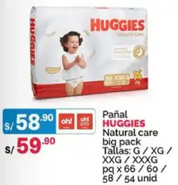 Plaza Vea Huggies pañal natural care oferta