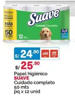 Plaza Vea Suave papel higiénico cuidado completo oferta