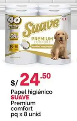 Plaza Vea Suave papel higiénico premium comfort oferta