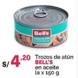 Plaza Vea Bell's trozos de atún en aceite oferta