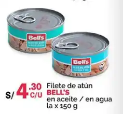 Plaza Vea Bell's filete de atún en aceite / en agua oferta