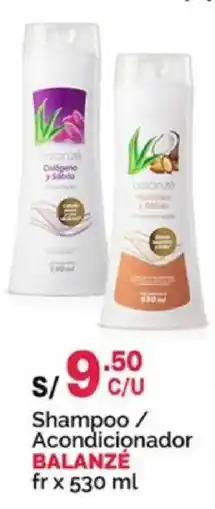 Plaza Vea Balanzé shampoo / acondicionador oferta