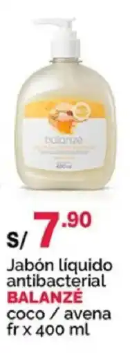 Plaza Vea Balanzé jabón líquido antibacterial oferta