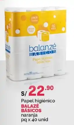 Plaza Vea Balazé básicos papel higiénico naranja oferta