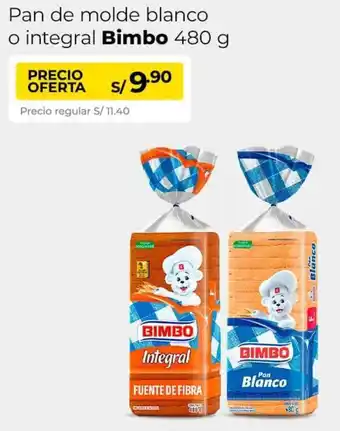 Metro Bimbo pan de molde blanco o integral oferta