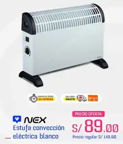 Metro Nex estufa convección eléctrica blanco oferta