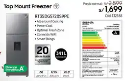 Hiraoka Top mount freezer oferta