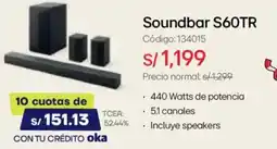 Hiraoka Lg soundbar S60TR oferta