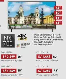 Hiraoka Panasonic tv 65" oferta