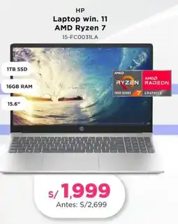 La Curacao Hp laptop win. 11 amd ryzen 7 oferta
