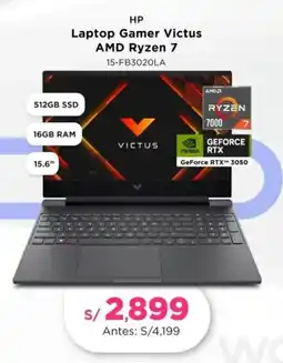 La Curacao Hp laptop gamer victus amd ryzen 7 oferta