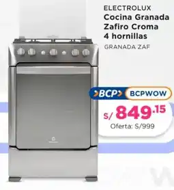 La Curacao Electrolux cocina granada zafiro croma oferta