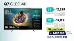 Hiraoka Hisense Q7 QLED 4K 65" oferta
