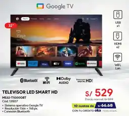 Hiraoka Miray led smart tv 32" oferta