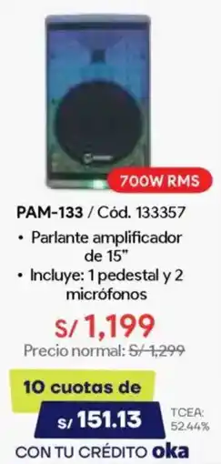 Hiraoka Parlante amplificador PAM-133 oferta