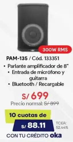 Hiraoka Parlante amplificador PAM-135 oferta