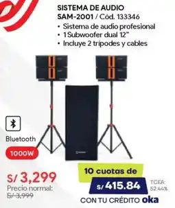 Hiraoka Sistema de audio oferta
