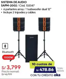 Hiraoka Sistema de audio oferta