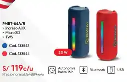 Hiraoka Parlantes portátiles PMBT-84A/R oferta