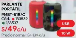 Hiraoka Parlante portátil PMBT-81R oferta