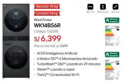 Hiraoka Lg washtower WK14BS6R oferta
