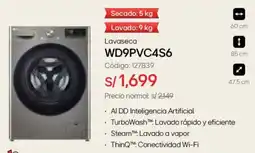 Hiraoka Lg lavaseca WD9PVC4S6 oferta