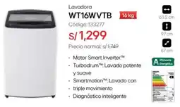 Hiraoka Lg lavadora WT16WVTB oferta