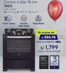 Hiraoka Electrolux cocina a gas oferta