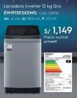 Hiraoka Electrolux lavadora inverter oferta