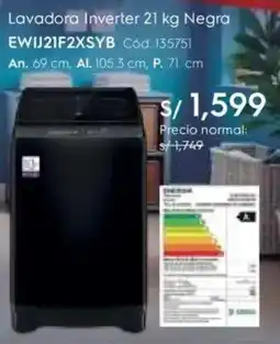 Hiraoka Electrolux lavadora inverter oferta
