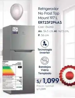 Hiraoka Electrolux refrigerador no frost top mount oferta