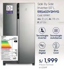 Hiraoka Electrolux side by side inverter oferta