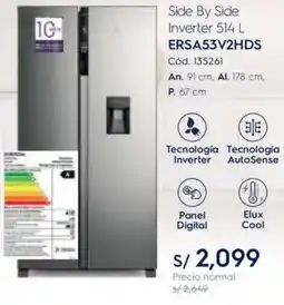 Hiraoka Electrolux side by side inverter oferta