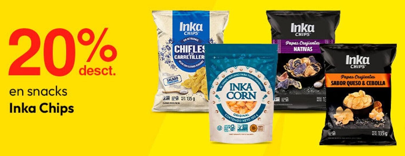 Metro Inka chips en snacks oferta