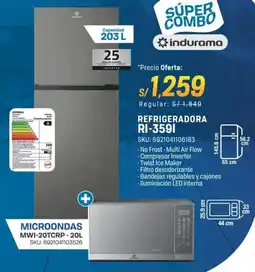 El Gallo Más Gallo Indurama refrigeradora RI-3591 oferta