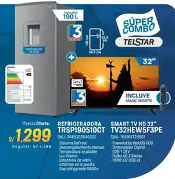 El Gallo Más Gallo Refrigeradora + smart tv hd 32" oferta