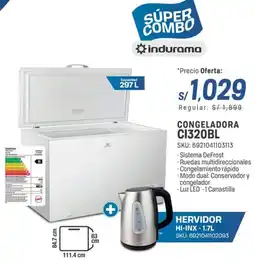 El Gallo Más Gallo Indurama congeladora + hervidor oferta