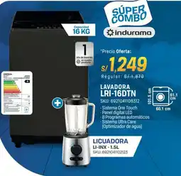 El Gallo Más Gallo Indurama lavadora + licuadora oferta