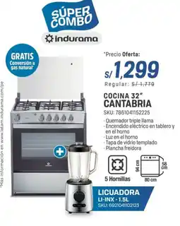 El Gallo Más Gallo Indurama cocina 32" cantabria oferta