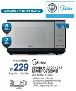 El Gallo Más Gallo Midea horno microondas MMDF07S2MB oferta
