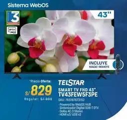 El Gallo Más Gallo Telstar smart tv fhd 43" oferta