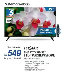 El Gallo Más Gallo Telstar smart tv hd 32" oferta