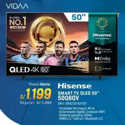El Gallo Más Gallo Hisense smart tv qled 50" oferta