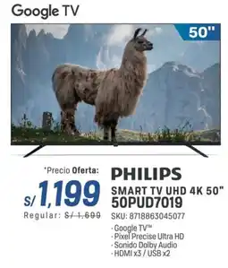 El Gallo Más Gallo Philips smart tv uhd 4k 50″ oferta