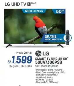El Gallo Más Gallo Lg smart tv uhd 4k 50" oferta