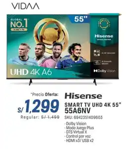 El Gallo Más Gallo Hisense smart tv uhd 4k 55" oferta