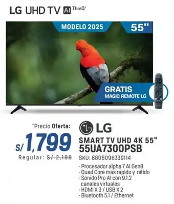 El Gallo Más Gallo Lg smart tv uhd 4k 55" oferta