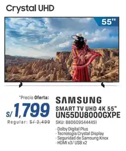 El Gallo Más Gallo Samsung smart tv uhd 4k 55" oferta