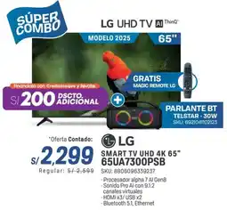 El Gallo Más Gallo Lg smart tv uhd 4k 65" oferta